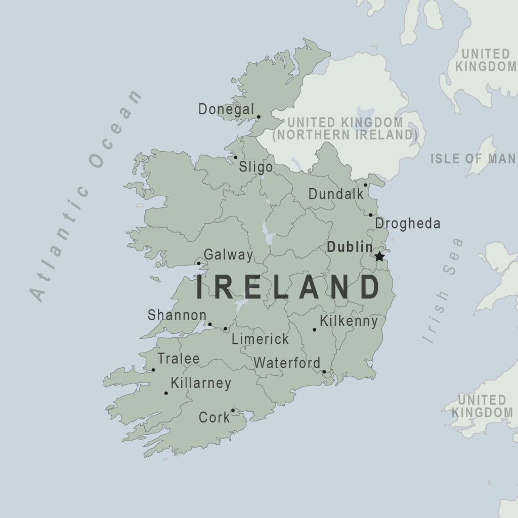 Χάρτης Ιρλανδίας