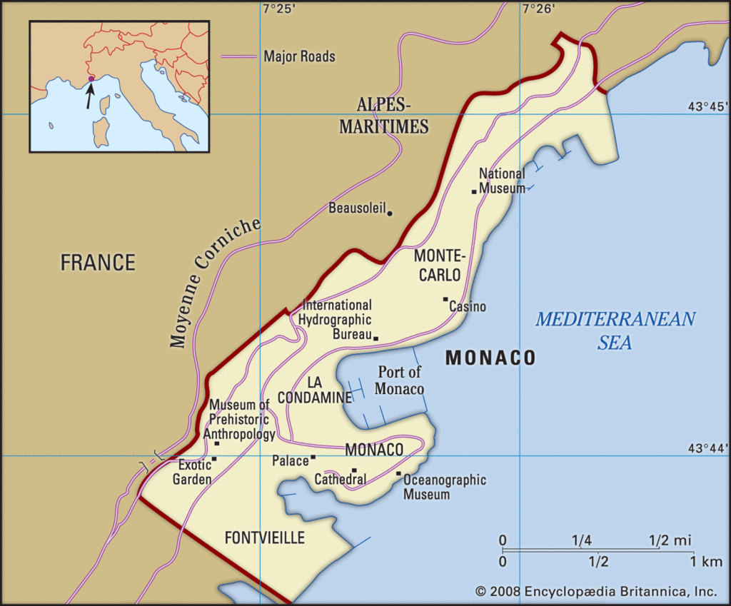 Χάρτης Μονακό