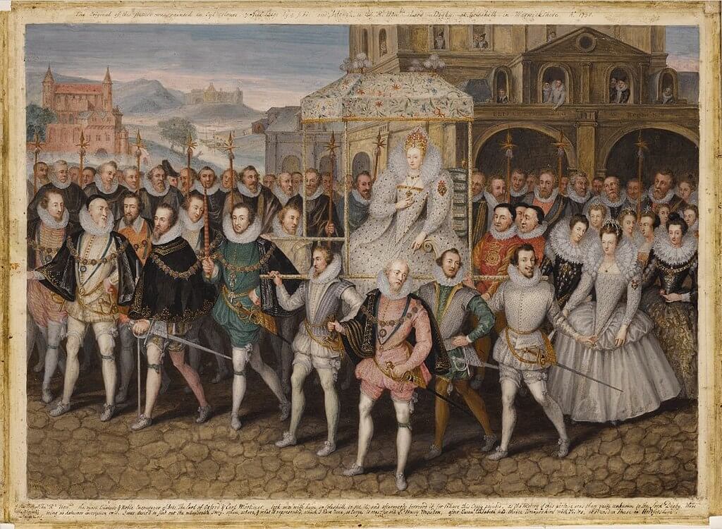 Πομπή προς τιμήν της Ελισάβετ Α΄, θρυλικής βασίλισσας της Αγγλίας τον 16ο αιώνα (πηγή: Wikimedia Commons)