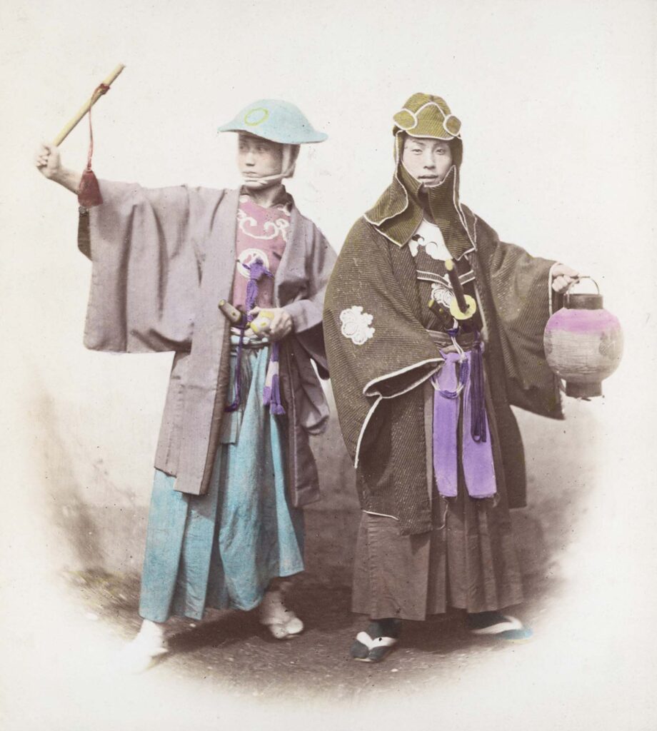 Δυο σαμουράι με στολές πυροσβέστη, 1865