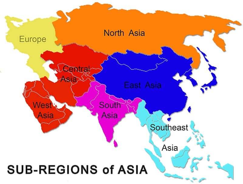 Εδώ οι καλοί χάρτες: Περιοχές της Ασίας