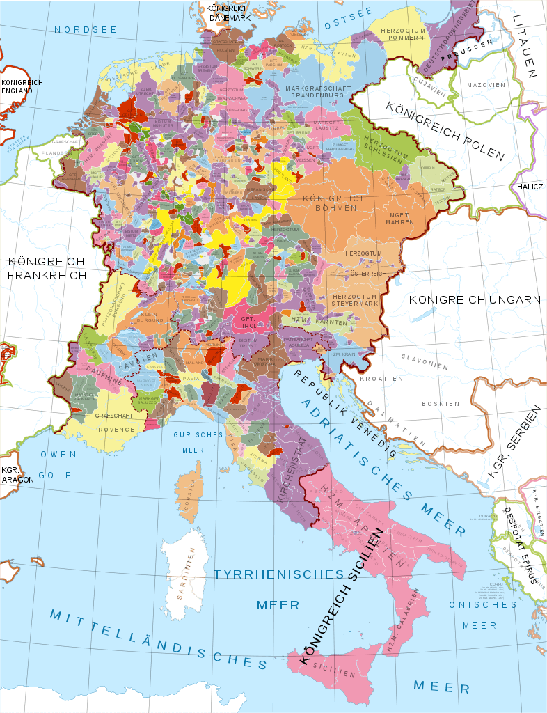 Εδώ οι καλοί χάρτες: Η Αγία Ρωμαϊκή Αυτοκρατορία τον 12ο αιώνα (πηγή: wikipedia)
