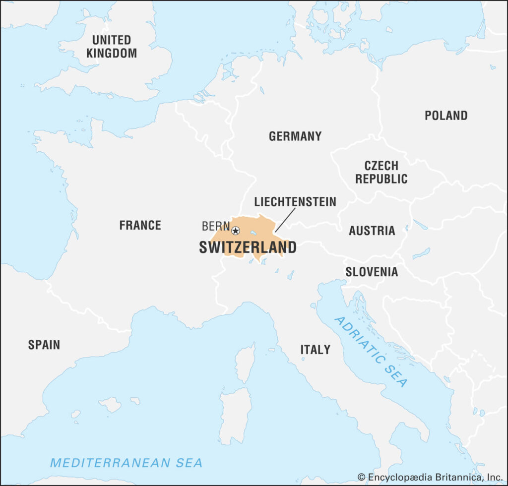 Εδώ οι καλοί οι χάρτες: Η έκταση της Ελβετίας είναι περίπου 41.277 τ. χλμ. και ο πληθυσμός της είναι 8,67 εκατομμύρια. Συγκρίνοντας εκτάσεις, η Ελλάδα είναι σχεδόν 3 φορές μεγαλύτερη από την Ελβετία. (πηγή: britannica)