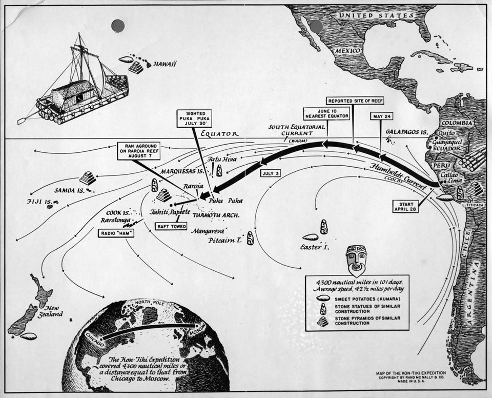 Εδώ οι καλοί χάρτες: Το ταξίδι του Κον-Τίκι (πηγή: Μουσείο Κον-Τίκι)