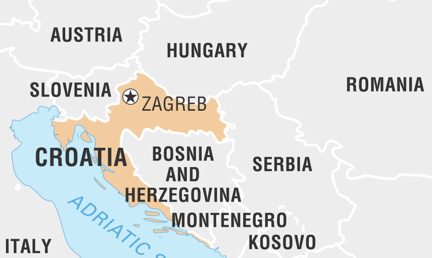Εδώ οι καλοί χάρτες: Κροατία με πρωτεύουσα το Ζάγκρεμπ