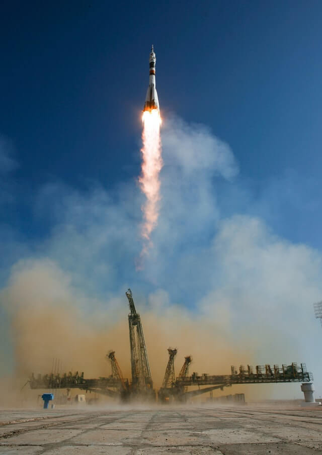 Το Soyuz TMA-16 εκτοξεύεται από το κοσμοδρόμιο Baikonur στο Καζακστάν το 2009 (πηγή: unsplash)