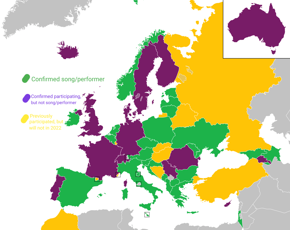 Εδώ οι καλοί χάρτες: Η Ρωσία δεν θα μπορεί να συμμετέχει στην Eurovision 2022 (πηγή: reddit)