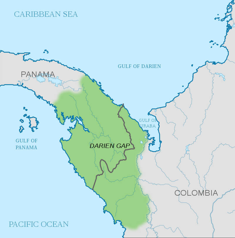 Εδώ οι καλοί χάρτες: Το Darien Gap στα σύνορα της Κολομβίας και του Παναμά
