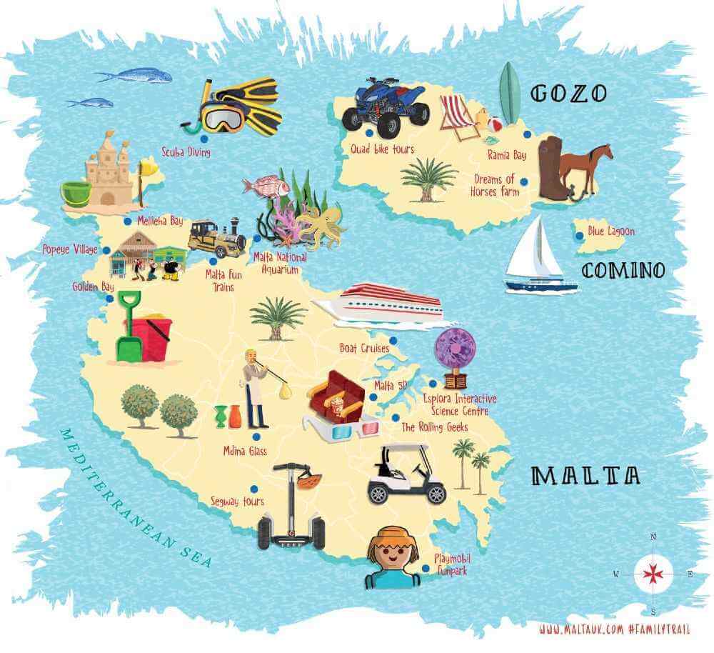 Εδώ οι καλοί χάρτες: Τα αξιοθέατα της Μάλτας (πηγή: familytraveller.com)
