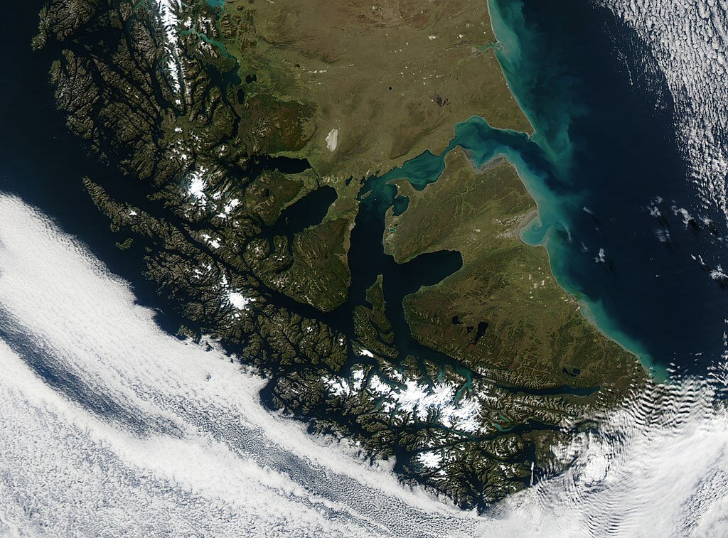 Φωτογραφία της NASA με το Αρχιπέλαγος της Γης του Πυρός (πηγή: Wikimedia Commons)