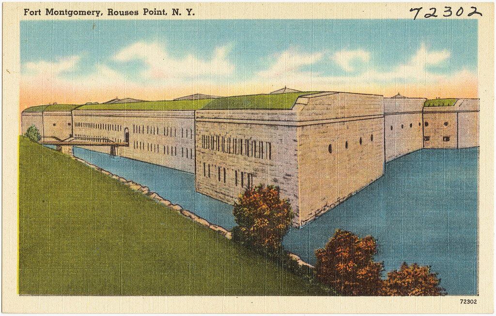 Το φρούριο Montgomery (πηγή: Δημόσια Βιβλιοθήκη Βοστώνης, συλλογή Tichnor Brothers)