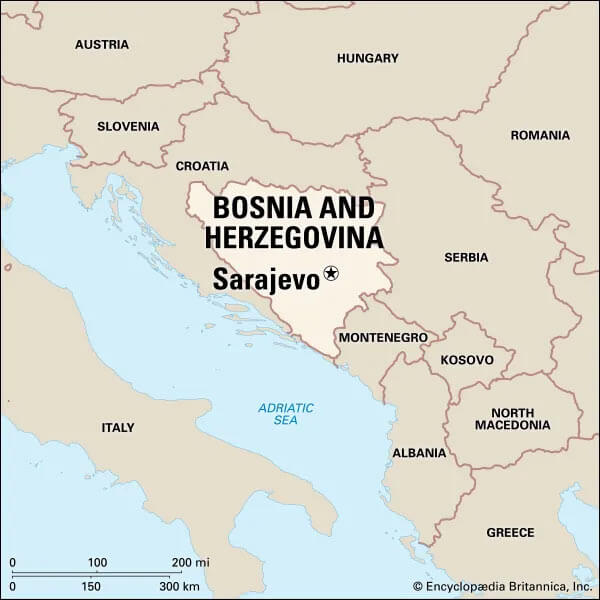 Εδώ οι καλοί χάρτες: Βοσνία Ερζεγοβίνη (πηγή: britannica kids)