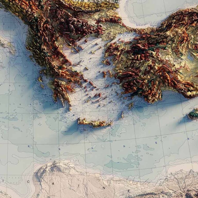 Ανάγλυφος Χάρτης Της Ελλάδας​