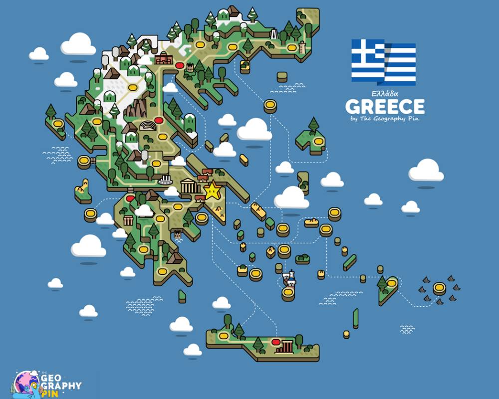 Χάρτης της Ελλάδας - Η Super Mario εκδοχή