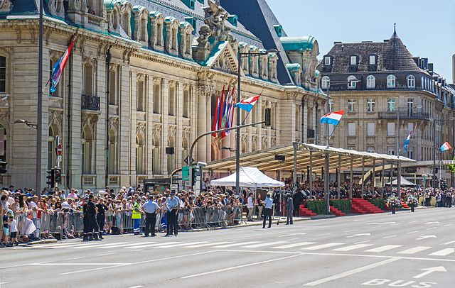 parade on national holiday of Luxembourg