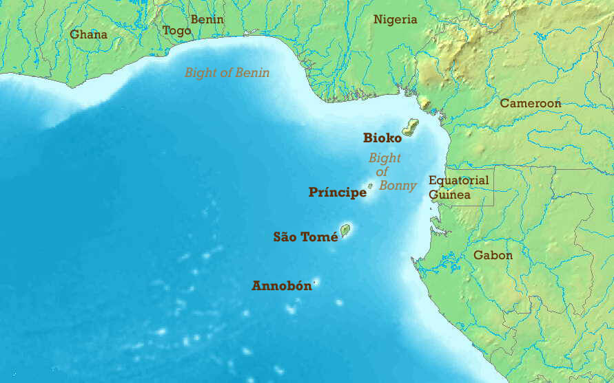 Χάρτης του Κόλπου της Γουινέας (πηγή: Wikimedia Commons)