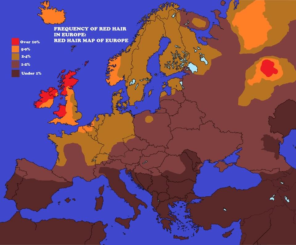 Κατανομή κοκκινομάλληδων στην Ευρώπη.