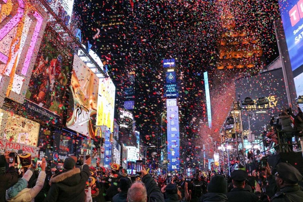 Η Times Square την Παραμονή της Πρωτοχρονιάς