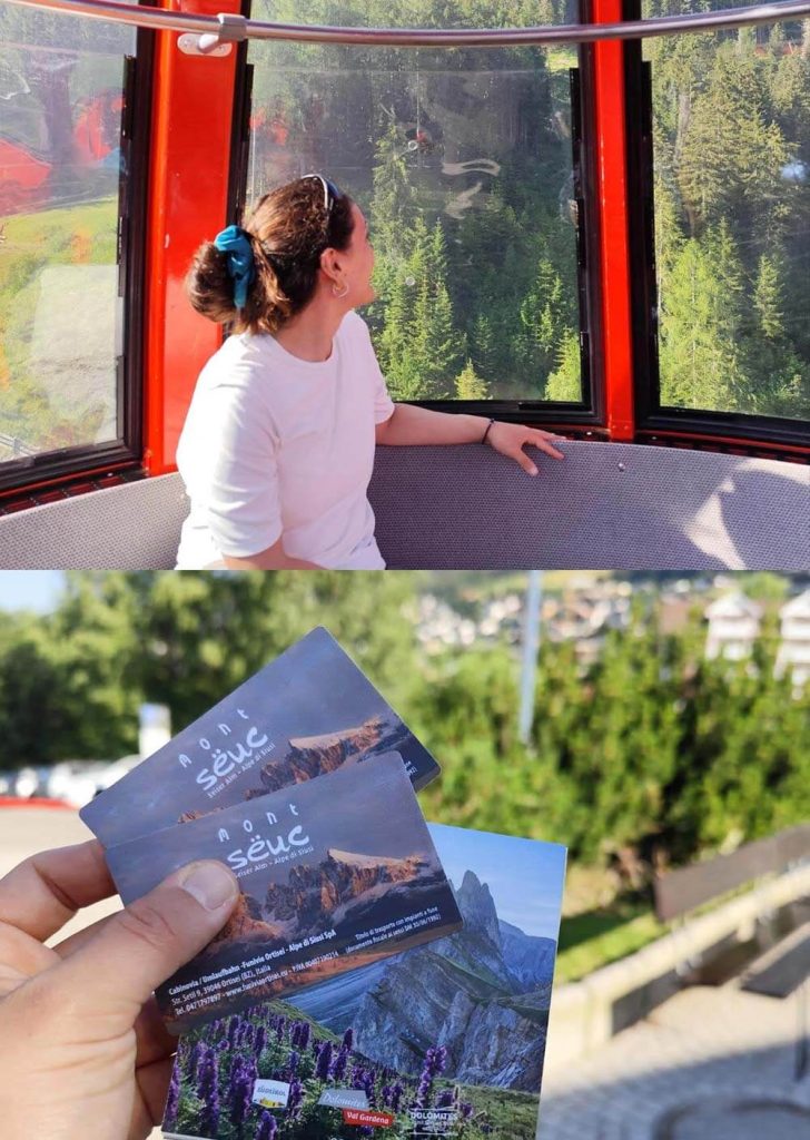 Το lift για το Alpe di Siusi