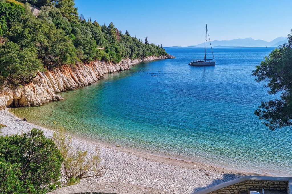 Παραλία Κουρβούλια, Ιθάκη