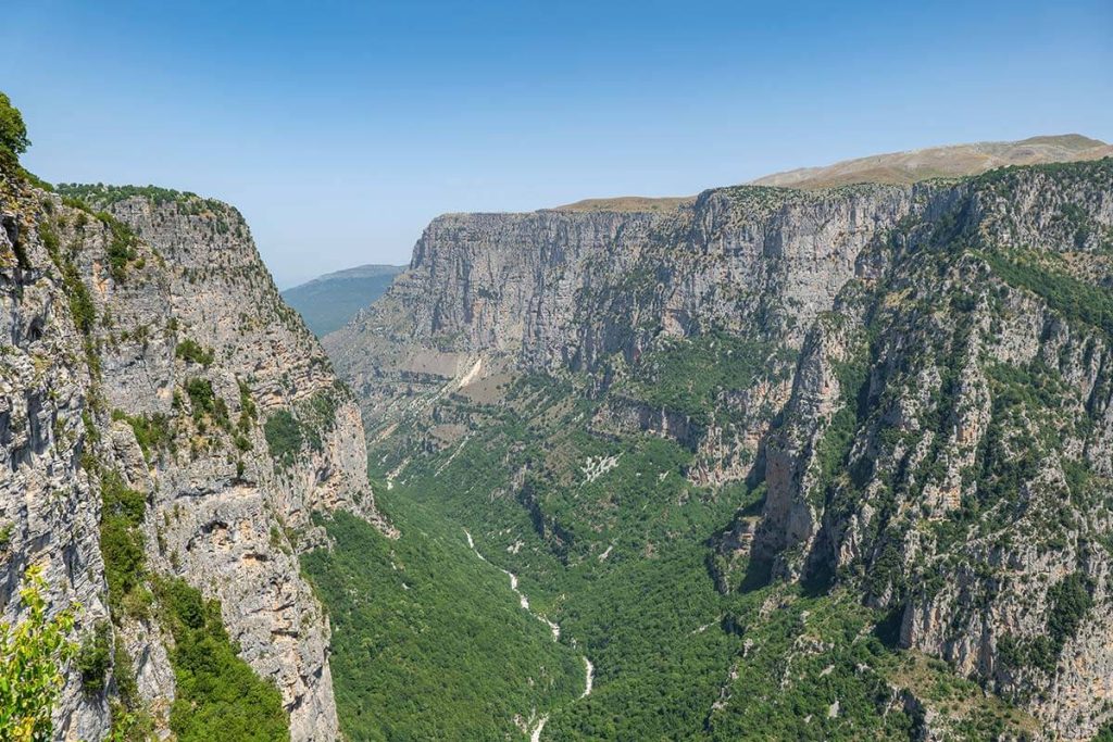 Το φαράγγι του Βίκου από τη θέση Οξιά